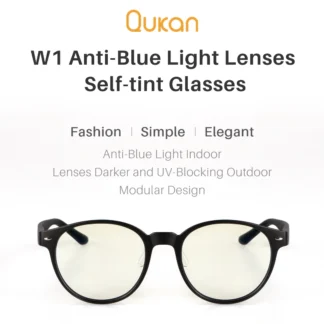 Gafas Qukan Anti-rayos azules W1, gafas protectoras fotocromáticas, diseño Modular de bloqueo azul 35% para la vida diaria