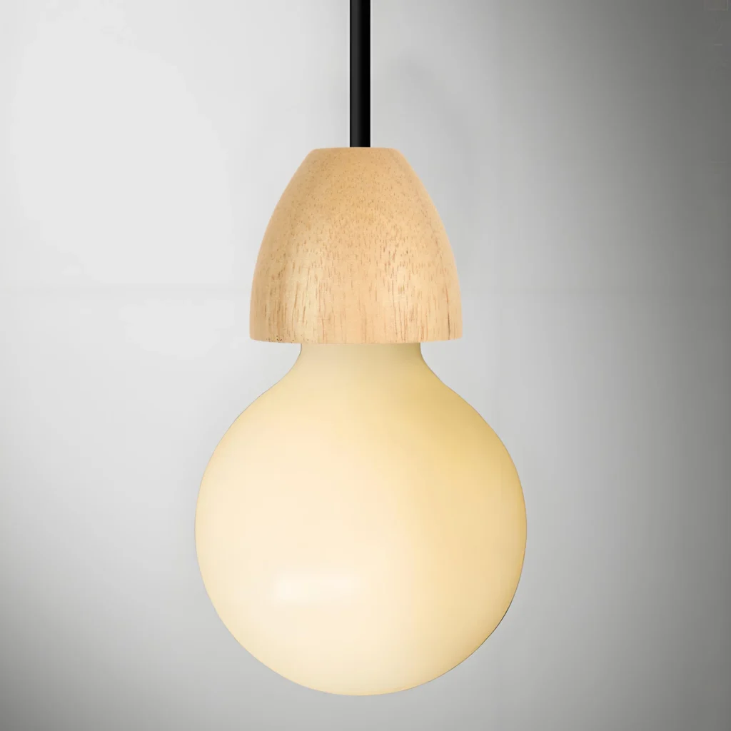 Base de taza de lámpara de madera maciza con remate de madera para lámpara de mesa, decoración artesanal, soporte de luz, pieza de repuesto de pantalla