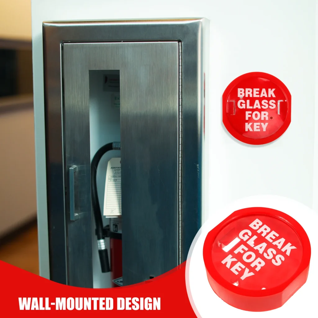 Caja de Seguridad para Llaves de Emergencia, Montada en la Pared, Resistente al Fuego, para Almacenamiento en Exteriores, con Rompecristales, Caja Fuerte de Seguridad para Puerta
