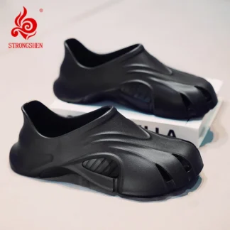 STRONGSHEN-Sandalias de EVA para hombre, zapatos informales con agujeros, cómodos, de diseñador de moda, de lujo, transpirables, resistentes al desgaste