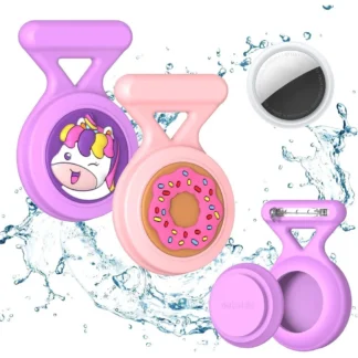 Soporte AirTag impermeable para niños, lindo Pin oculto de dibujos animados, funda de silicona suave, cobertura, accesorios duraderos para niños y niñas