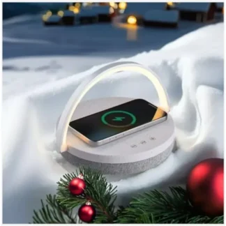 Lámpara de noche con cargador inalámbrico Regalos de cumpleaños para mujeres Lámpara de noche táctil 6 en 1 Altavoz Bluetooth portátil Regalo para ella M