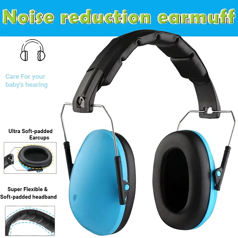 Orejeras plegables a prueba de ruido para niños, orejeras a prueba de ruido para bebés, orejeras a prueba de ruido para dormir