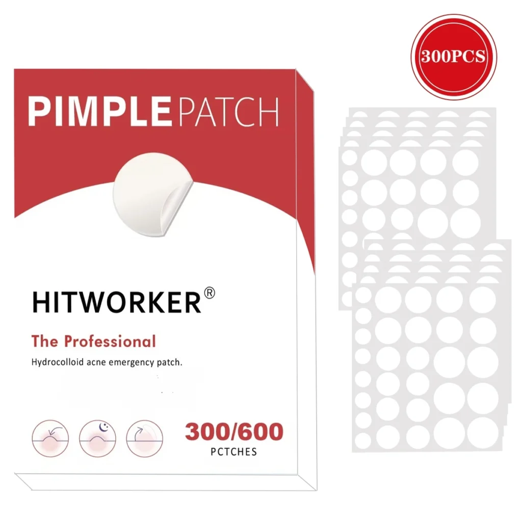 Parches para el acné de hidrogel de 300/600 piezas que contienen ácido salicílico, especialmente formulados para el cuidado de la piel.