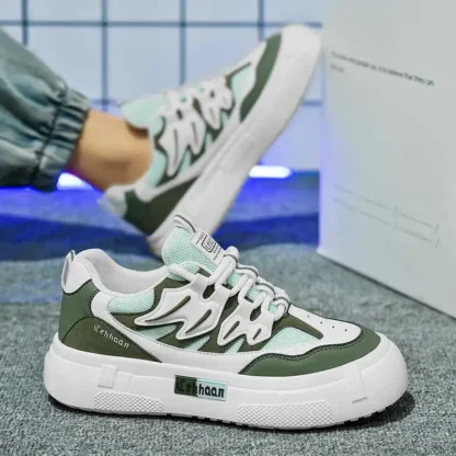 Zapatos Parkour de cuero PU para hombre, talla 50, zapatillas de deporte tejidas de marca, moda para hombre, tenis, deportes, cuidador en ofertas, 2025 Shors