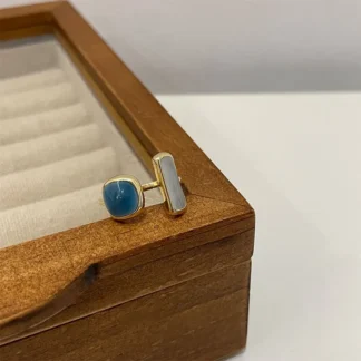 Anillo coreano Dongdaemun con diseño de nicho Retro, esmalte de goteo azul, anillo de dedo índice único y a la moda, nueva tendencia 2022