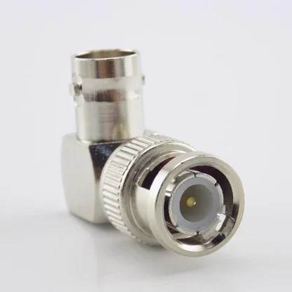 Adaptador de conector macho BNC en forma de L, adaptador de conector hembra de ángulo recto a BNC, sistema de videovigilancia de seguridad CCTV D6, 1/2/5 Uds.