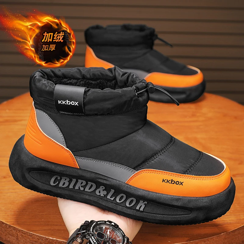 Botas de invierno para hombre, zapatillas de deporte de terciopelo para hombre, botines suaves y cómodos, deportes y ocio, resistentes al desgaste, antideslizantes, nuevas