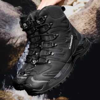 Zapatos de senderismo de entrenamiento táctico al aire libre de gran tamaño para hombres para ejercicios de campo y entrenamiento en la naturaleza