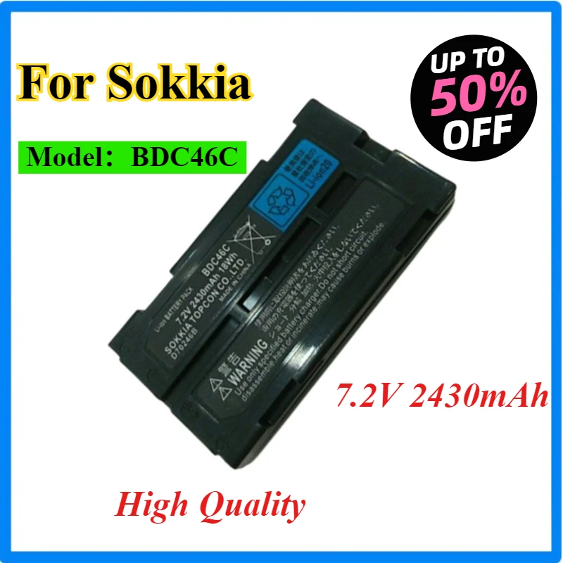 Batería BDC46C de 7,2 V, 2430mAh para estación Total Sok-kia Set 230R Set 300 330 530 630 instrumento de encuesta