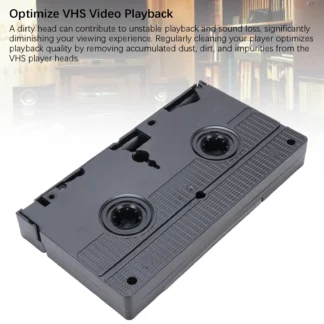Limpiador de cabezales VCR, tecnología húmeda, limpieza segura reutilizable, limpiador de cabezales de vídeo VHS para reproductor VCR VHS, limpiador de cabezales húmedos de vídeo VHS, 1 ud.