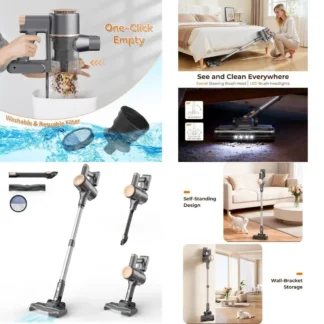 Aspiradora inalámbrica Peach N8: liviana, 2200 mAh, 40 minutos, independiente, depilación de mascotas