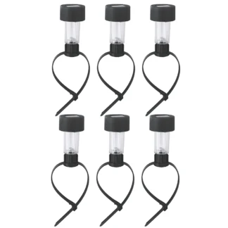 Luces solares para piscina, iluminación impermeable para recinto de piscina, lámpara decorativa para valla de piscina al aire libre para piscinas enmarcadas sobre el suelo, 6 uds.