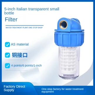 Botella de filtro de agua transparente de estilo italiano europeo, sistema de filtro de agua Diy de ósmosis inversa, 5 pulgadas