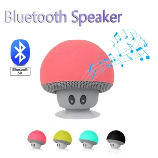 Mini Altavoz Bluetooth con forma de seta, caja de sonido inalámbrica portátil, copa con ventosa, receptor de Audio, música, estéreo, Subwoofer, soporte para teléfono