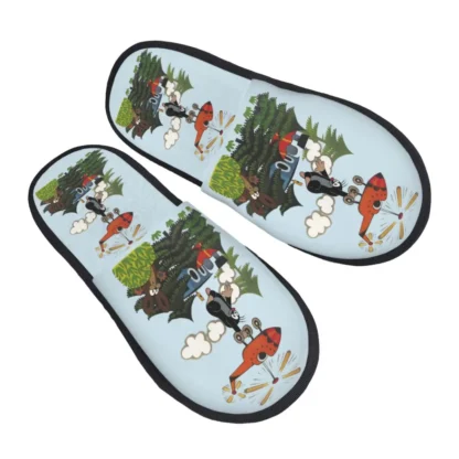 Zapatillas de espuma viscoelástica acogedoras personalizadas The Little Mole, zapatos lindos de la casa del hotel de la historieta de las mujeres