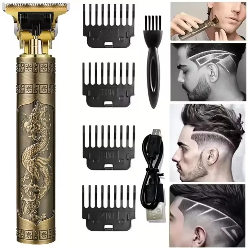 Cortadora de pelo eléctrica para hombres, afeitadora de barba de precisión de 0mm, cortadora de pelo corporal, máquina de peluquero, herramienta de reparación de corte de pelo