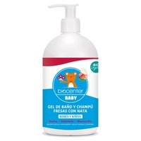 Baby Gel De Baño Y Champú Bio Fresas Con Nata Bio 500 ml - Biocenter