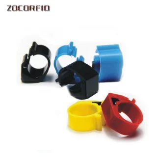 Frecuencia de 125KHZ TK4100/EM4100 chips pollo, pato, anillo de pie de paloma transpondedor etiquetas RFID