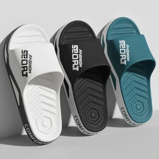 Nuevas zapatillas de verano de talla grande 50 51 para hombre, sandalias de baño para el hogar a la moda, chanclas antideslizantes para playa y exteriores de talla grande, chanclas de suela blanda