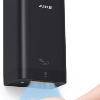 Secador de manos compacto para el baño del hogar, cubierta con diseño de policarbonato ABS, 110V negro modelo AK2822