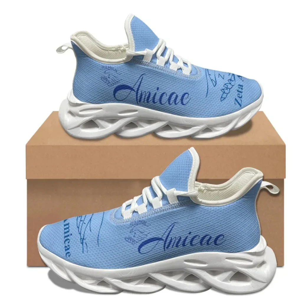 Zeta Amicae, nueva tendencia, zapatillas de deporte informales con estampado 3D de malla para mujer, zapatos ligeros con cordones, zapatos de plataforma Friends of Zeta para mujer