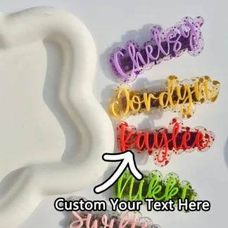 1 pinza para el pelo personalizada: nombre grabado con láser PMMA personalizado, lindos regalos únicos para adolescentes