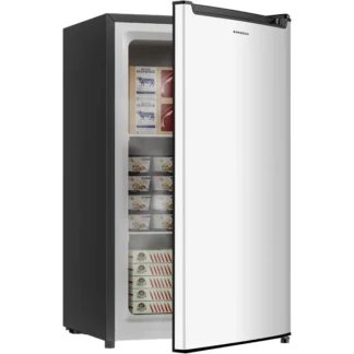 Mini congelador compacto con puerta reversible y termostato ajustable para garaje, dormitorio, oficina o apartamento, ahorro de energía, 2,1 pies cúbicos