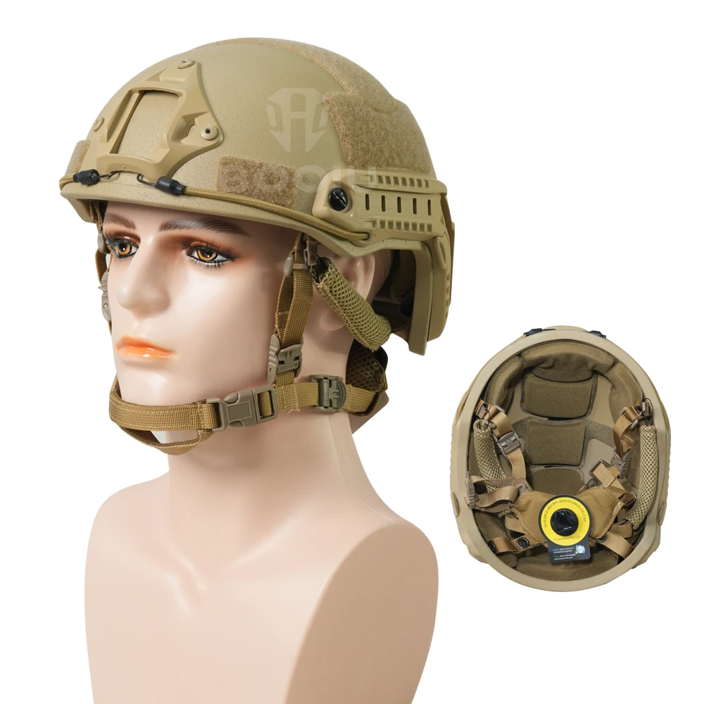 BOOIU-casco táctico tipo MH con suspensión ajustable, casco protector Wendy de fibra de vidrio para deportes al aire libre, juegos CS