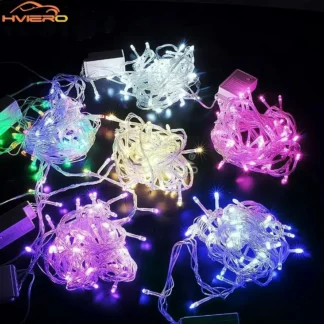 Tira de luces de Navidad, iluminación de techo de 100LED, 10M, Flash, vacaciones, decoración del hogar, fiesta, boda, ambiente, jardín