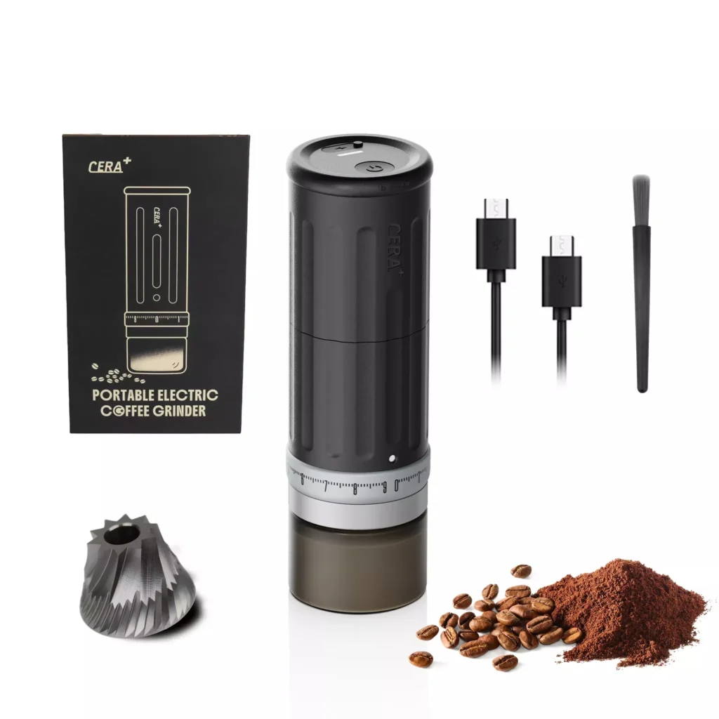 Molinillo de café inalámbrico portátil eléctrico, molinillo de café eléctrico de acero inoxidable