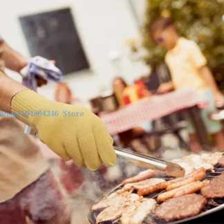 Guantes trabajo aramida resistentes calor 5asd, 350 °C, con doble aislamiento, para trabajos temperatura, uso