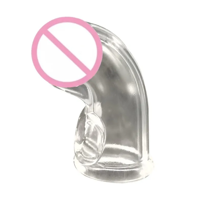 Funda de pene de goma suave, candado de castidad, funda de sujeción para pene masculino, juguete sexual alternativo para adultos anti-erectilidad