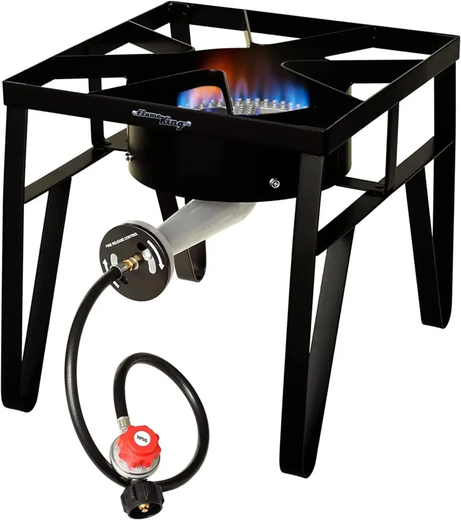 Quemador de propano de alta resistencia de 200K BTU para cocinar al aire libre, elaboración casera, freír pavo, preparación de jarabe de arce