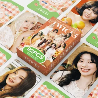 92 Uds Girl Group dos veces álbum japonés juego de tarjetas láser LOMO-tarjetas fotográficas de doble cara con pegatinas de bonificación