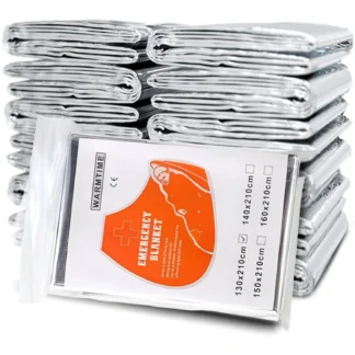 Manta térmica de Mylar de emergencia, manta espacial de aluminio diseñada para la NASA, calentador corporal, primeros auxilios al aire libre, Camping, senderismo, viajes, 4 Uds.