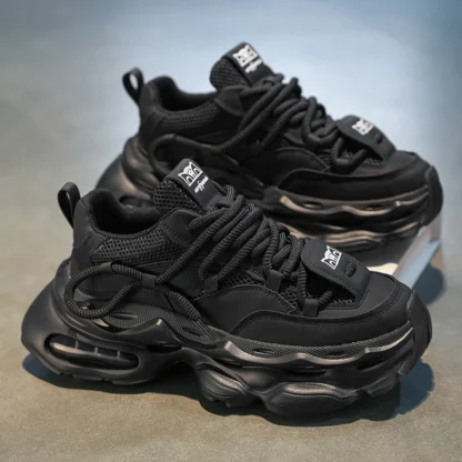 Zapatos deportivos cómodos de invierno para hombre con superficie de cuero impermeable y antideslizante, zapatos para correr al aire libre, resistentes al desgaste