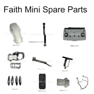 Lista de piezas de repuesto para drones CFLY Faith Mini RC, carcasa del cuerpo de la hélice, control remoto, Cable de cámara, brazo, cargador de pierna