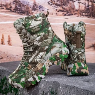 Botas de exterior para hombre, botas de senderismo para varios terrenos, botas impermeables antideslizantes, resistentes al desgaste, zapatillas gruesas para senderismo en la jungla