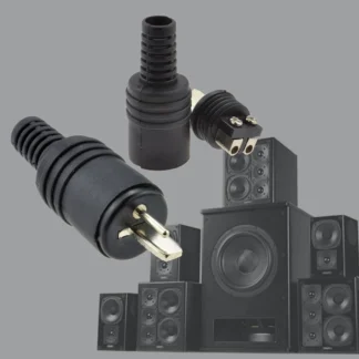Paquete de 2 enchufes DIN de 2 pines con terminales de tornillo: conector de altavoz HiFi para equipos de audio y proyectos de bricolaje
