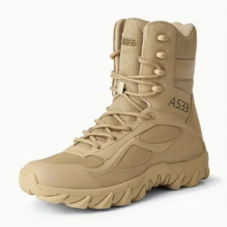 Botas de senderismo altas para hombre, estilo callejero deportivo y moderno, color sólido, talla universal, suela de goma liviana