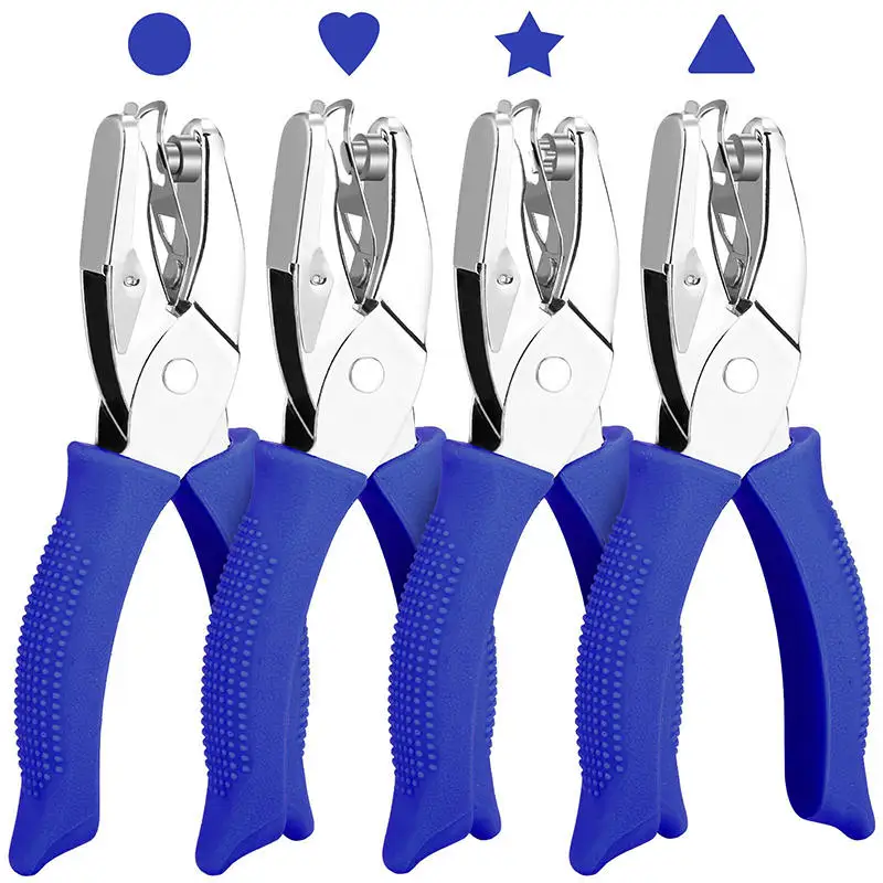 Perforadora de un solo orificio para papel de álbum de recortes, perforadoras para ropa, estrella, corazón, círculo, perforadora de forma artesanal, perforadora de 0,25 "agujero