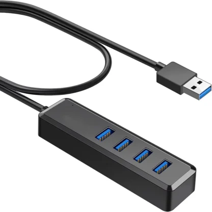10 Uds. Hub USB 3,0 de 4 puertos de calidad con Cable de extensión de 1 pies adaptador ultrafino para MacBook Mac Pro Mac Mini IMac Surface Pro