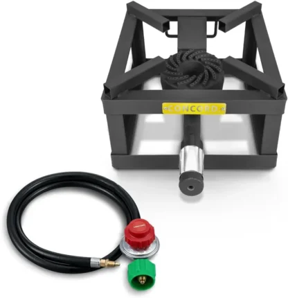 Quemador de propano de alta potencia de 12", 100.000 BTU para cocinar, elaboración y acampar al aire libre: ligero y duradero