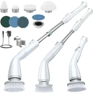 Cepillo Eléctrico Giratorio LABIGO – Inalámbrico, 7 Cabezales de Cepillado, Mango Ajustable, Resistente al Agua IPX7