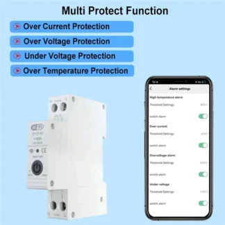 Disyuntor inteligente B03B-Tuya con temporizador de recierre, medidor de energía, Monitor KWH, protección contra sobrecarga para Alexa