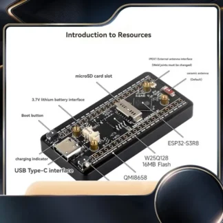 ESP32-S3 AMOLED Placa de desarrollo de pantalla táctil de 1,91 pulgadas de doble núcleo compatible con placa de desarrollo Bluetooth Wi-Fi de 2,4 Ghz