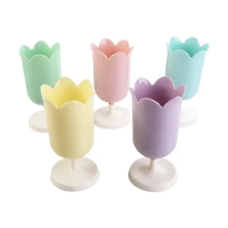 Cosméticos para niña, pincel de maquillaje, suministros escolares y de oficina, organizador de papelería, portalápices de tulipán, decoración de escritorio, Mini caja de maquillaje