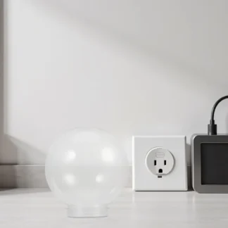 Pantalla Esférica Transparente de Acrílico, Globo de Repuesto Transparente para Lámparas de Jardín, Farolas de Calle, Lámparas Colgantes