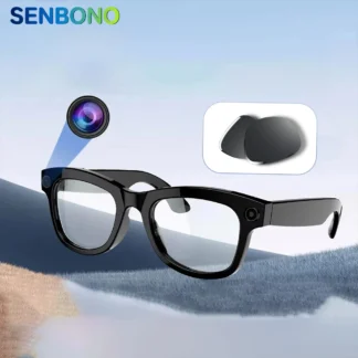 Lentes Inteligentes M01PRO con Cámara de 8 Megapíxeles, Activación por Voz Wifi, Reproducción de Música 4K, Lentes Inteligentes con Cámara Wifi IA